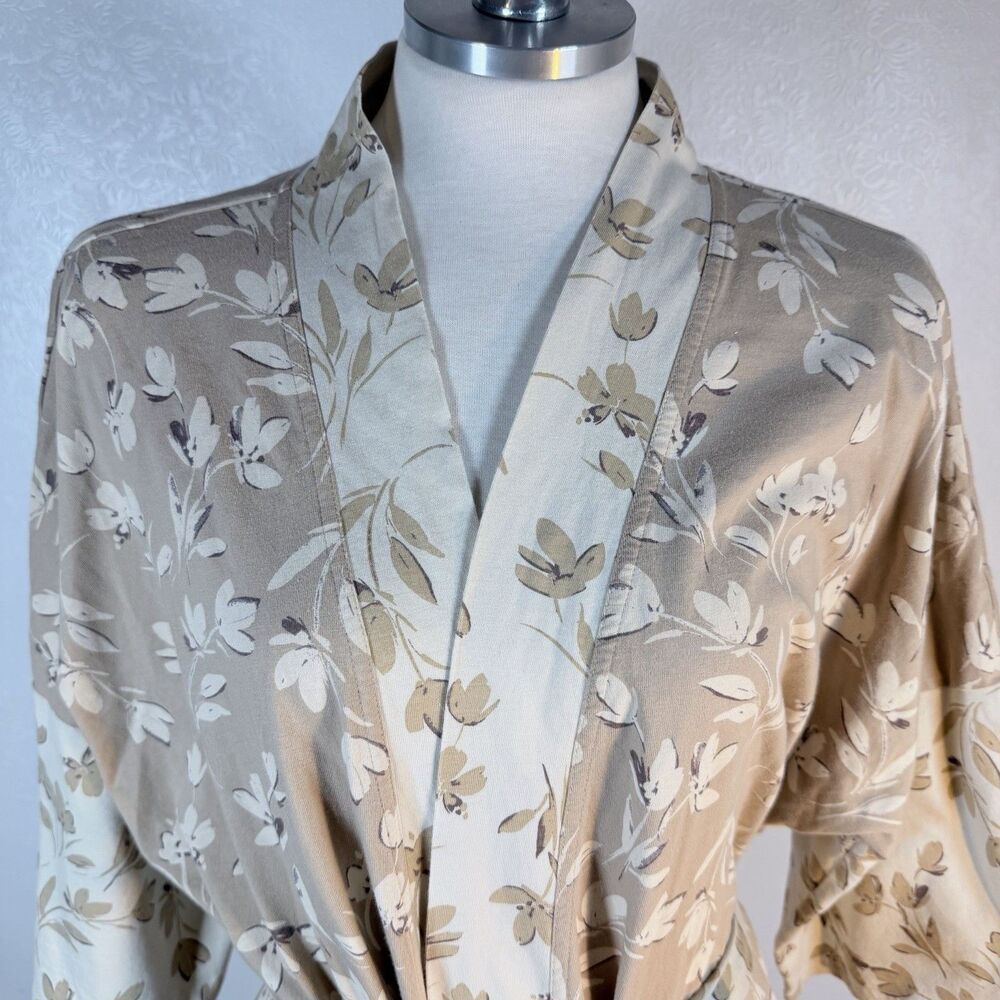 Pact Short Robe M/L Floral Tan Cream - Picture 4 of 12